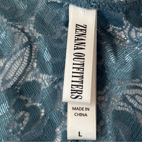Zenana Outfitters Women’s Blue Racerback Lace Bralette Size Large - Picture 5 of 8